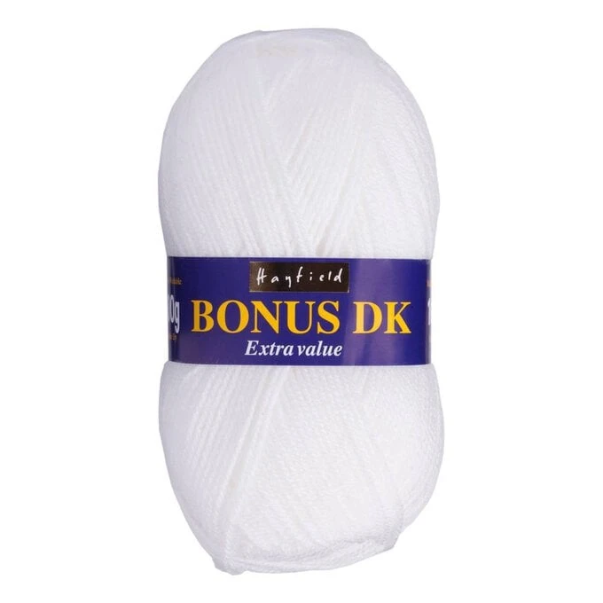 Budget ⭐ Hayfield White Bonus DK Yarn 100g (961) ????