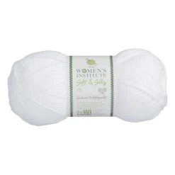 Cheap ✨ The WI ???? Women's Institute White Soft And Silky 4 Ply Yarn 100g ????