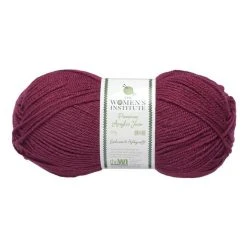 Budget ???? The WI ???? Women's Institute Plum Premium Acrylic Yarn 100g ????