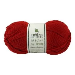 New ⌛ The WI ???? Women's Institute Deep Red Soft And Smooth Aran Yarn 400g ????