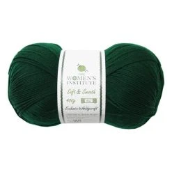 Budget ???? The WI ???? Women's Institute Dark Green Soft And Smooth Aran Yarn 400g ????