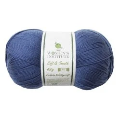 Buy ???? The WI ???? Women's Institute Denim Soft And Smooth Aran Yarn 400g ⭐