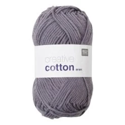 Promo ⭐ Rico Design Rico Mouse Grey Creative Cotton Aran Yarn 50 G ✨