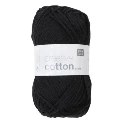 Best deal ✔️ Rico Design Rico Black Creative Cotton Aran Yarn 50 G ????