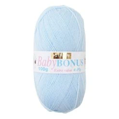 Coupon ???? Hayfield Baby Blue Baby Bonus 4 Ply Yarn 100g (854) ????