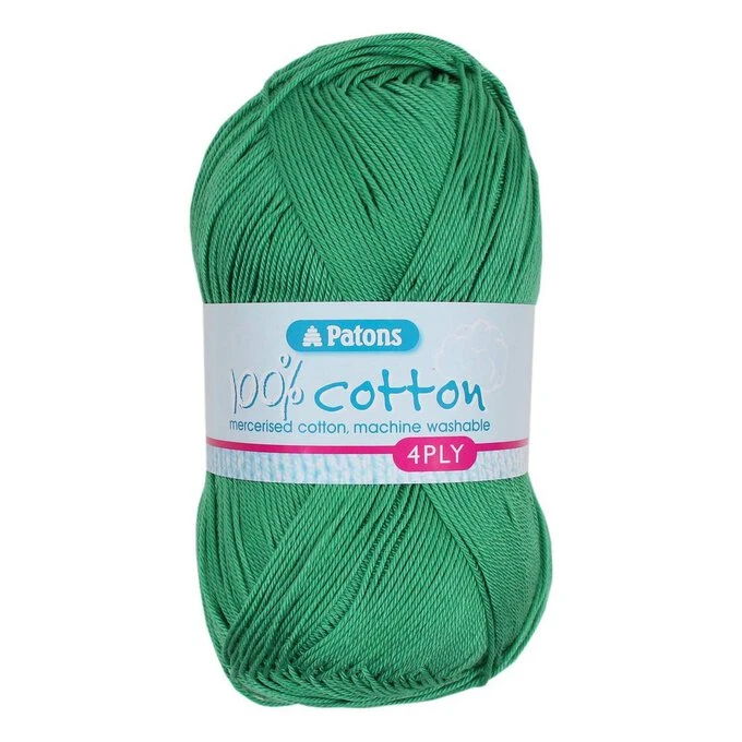 Coupon ???? Patons Green 100% Cotton 4 Ply 100g ⌛