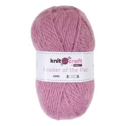 New ???? Knitcraft Pink Leader Of The Pac Aran Yarn 100g ❤️
