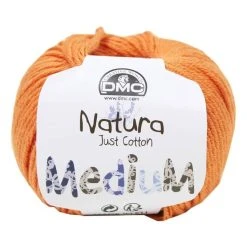 Promo ✔️ DMC 109 Rust Orange Natura Medium Crochet Yarn 50g ????