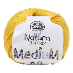 Best Pirce ???? DMC 99 Mustard Yellow Natura Medium Crochet Yarn 50g ????