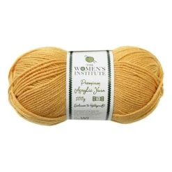 Best Sale ???? The WI ???? Women’s Institute Mustard Premium Acrylic Yarn 100g ⌛
