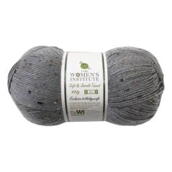 Best deal ???? The WI ???? Women's Institute Grey Soft And Smooth Tweed Aran Yarn 400g ⌛