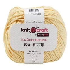 Best Pirce ???? Knitcraft Yellow It's Only Natural Light DK Yarn 50g ????